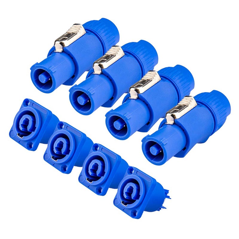 MADOWL Powercon Connectors, Compatible neutrik Nac3mpa Powercon Adapter Powercon in Connector to Powercon Panel Mount, Powercon Male Connector to Power Connectors Powercon Cable Powercon 4 Packs - Image 1
